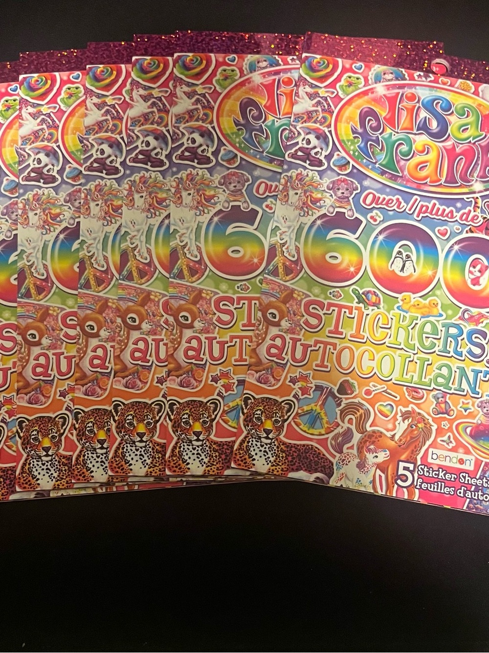 Lisa Frank Rainbow Animal Sticker Pack of 6
